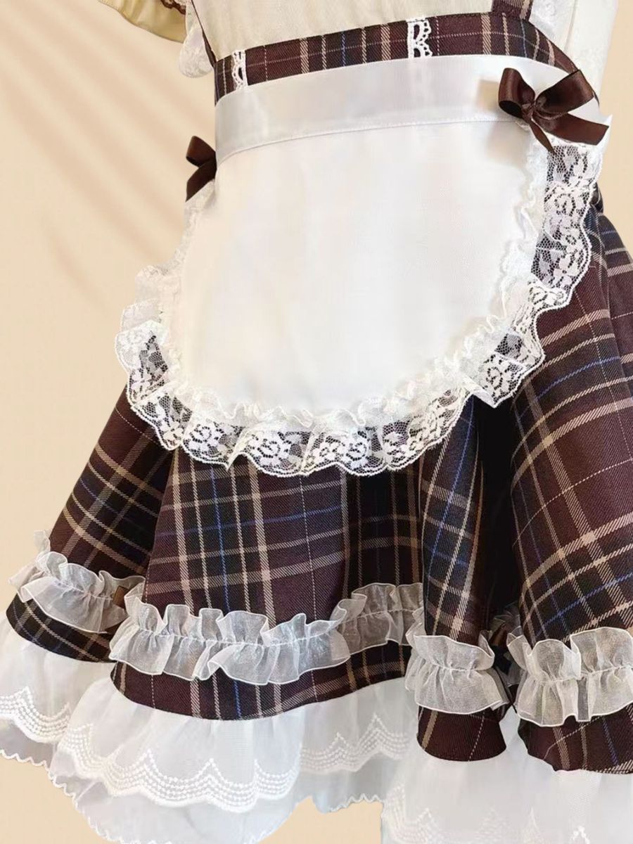 Plaid Puppy Maid Lolita Costume