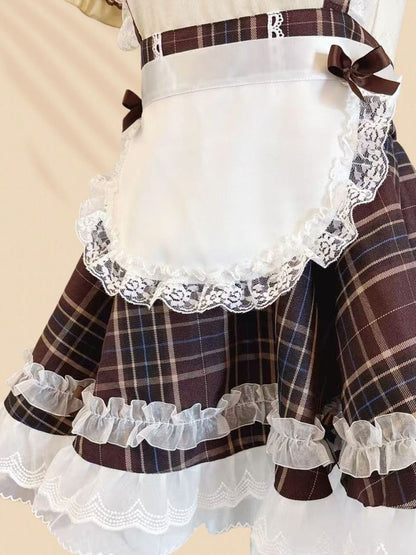 Plaid Puppy Maid Lolita Costume