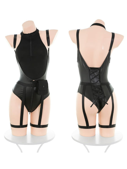 Zipper Crotch Bunny Cosplay Lingerie