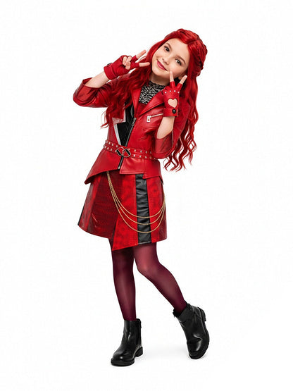 PU Leather Red Princess Costume