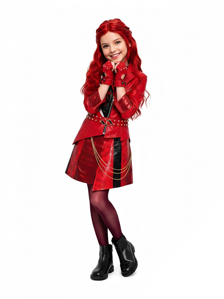 PU Leather Red Princess Costume