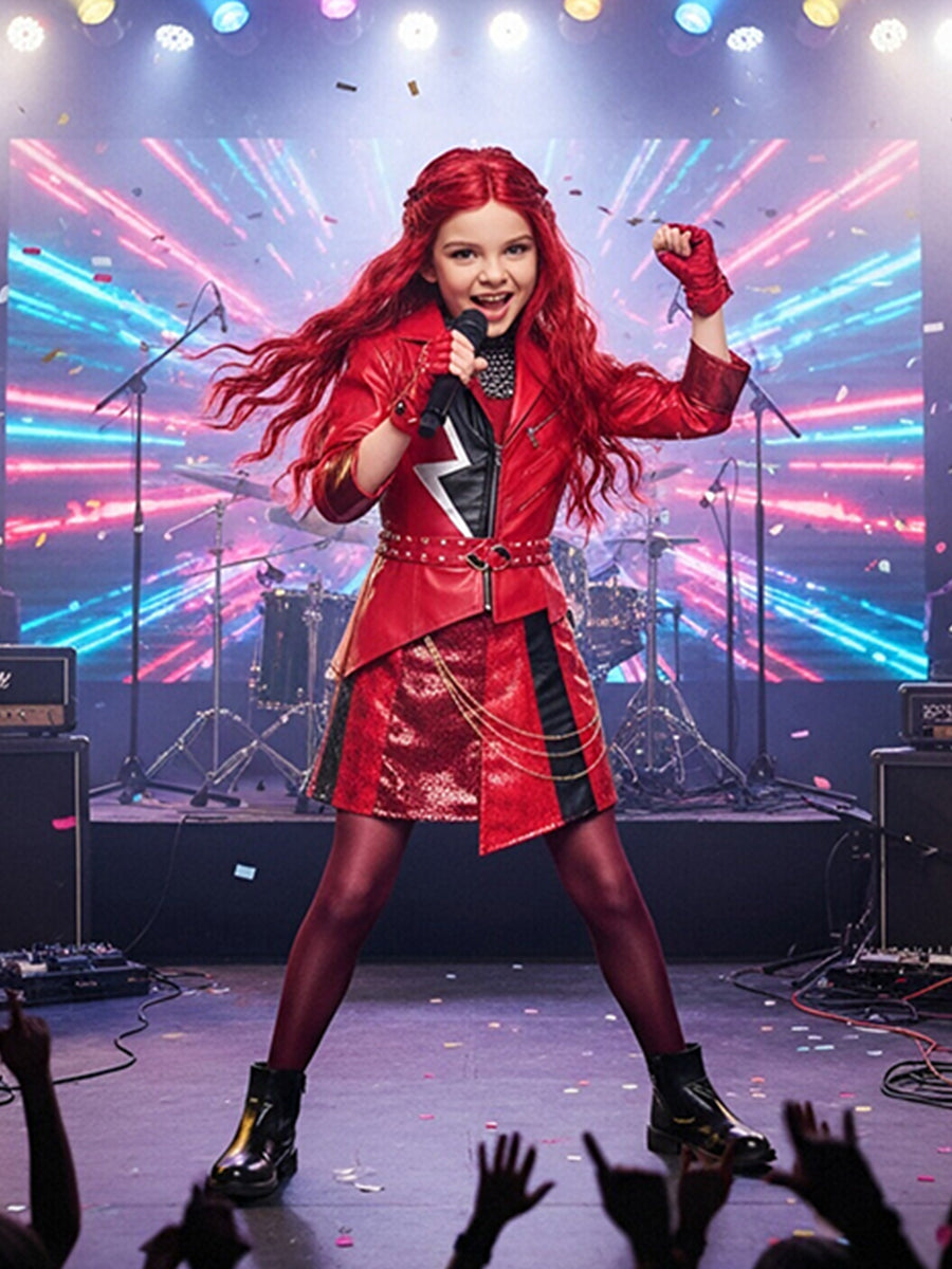 PU Leather Red Princess Costume