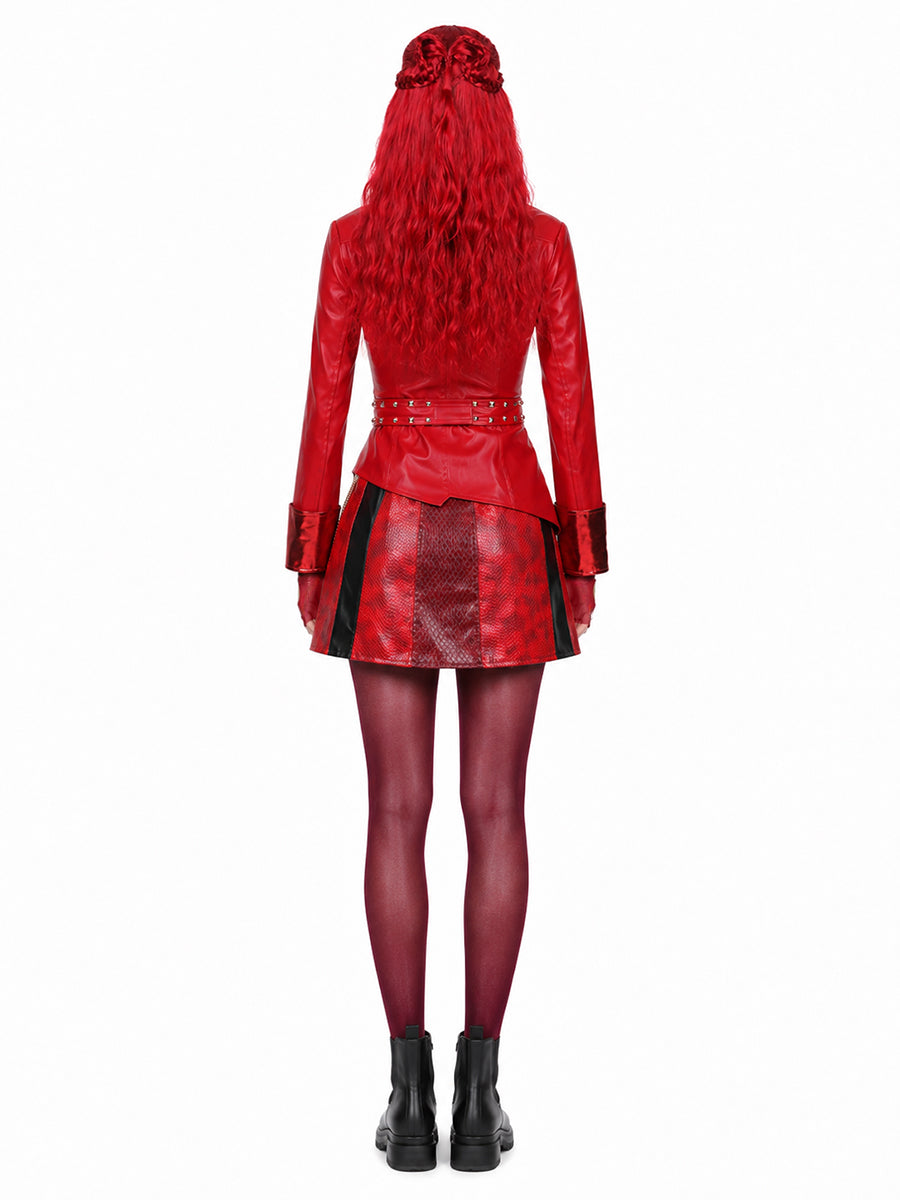 PU Leather Red Princess Costume