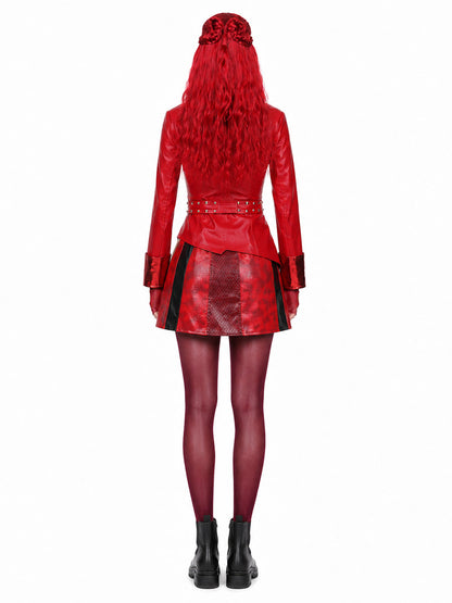 PU Leather Red Princess Costume