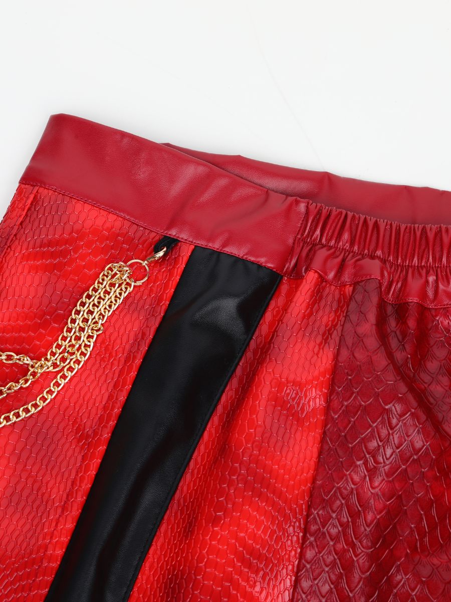 PU Leather Red Princess Costume