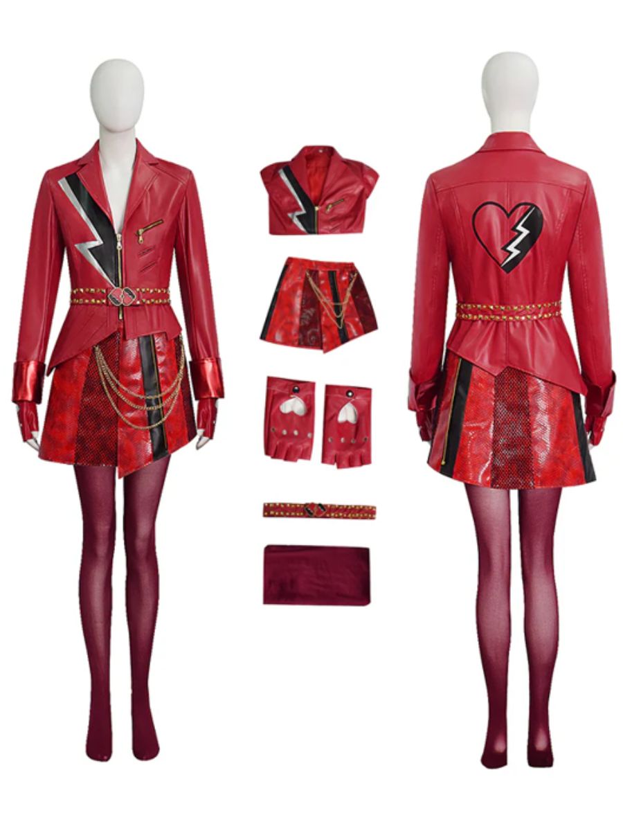PU Leather Red Princess Costume