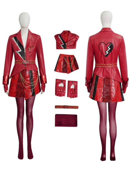 PU Leather Red Princess Costume