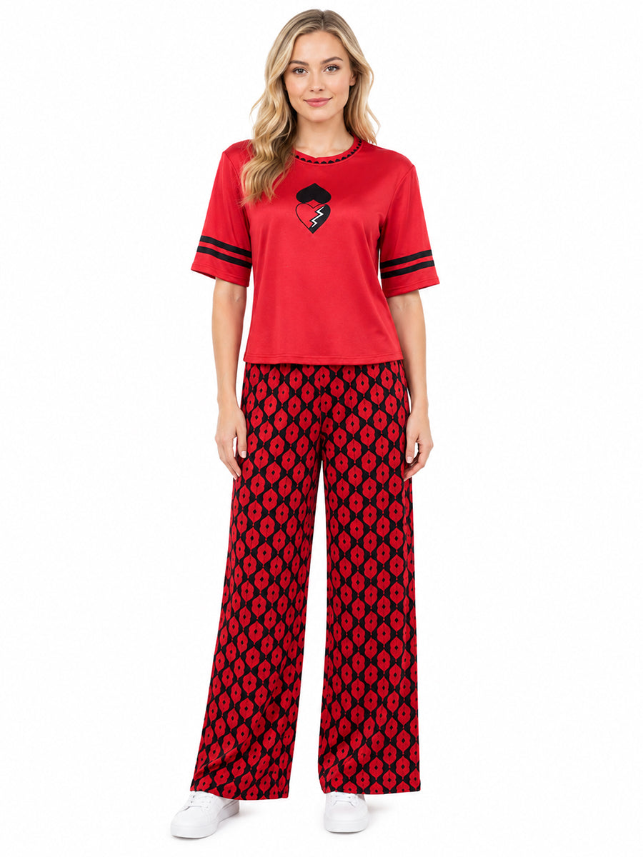 Descendants 5 Red Costume Descendants Wicked Wonderland Princess Red Graphic T-Shirt and Pants