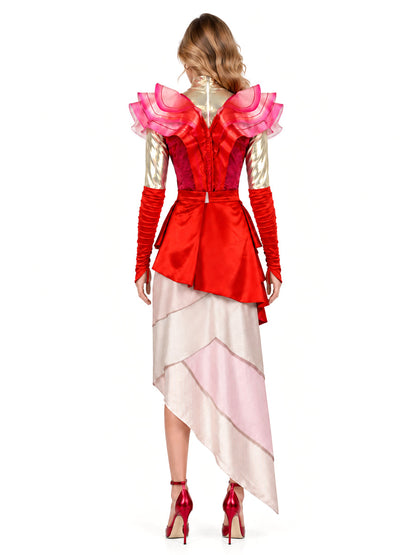Red Fantasy Queen Cosplay Costume