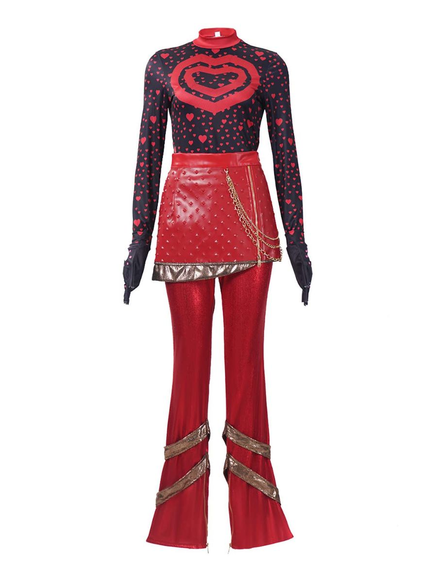 Red Heart Pop Star Costume