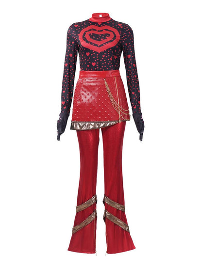 Red Heart Pop Star Costume