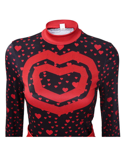 Red Heart Pop Star Costume