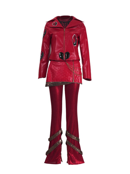 Red Leather Red Princess Costume