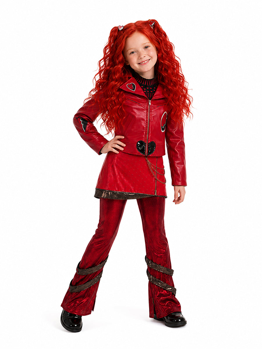 Descendants 5 Red Costume Descendants Wicked Wonderland Red Princess PU Leather Outfit