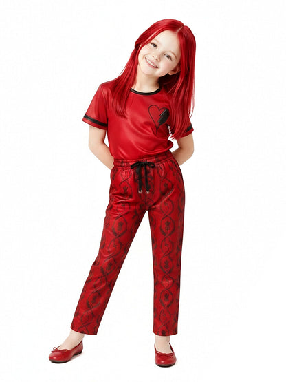Descendants 5 Red Costume Descendants Wicked Wonderland Red Princess Heart Graphic Tee and Pants