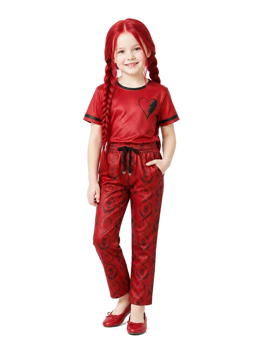 Descendants 5 Red Costume Descendants Wicked Wonderland Red Princess Heart Graphic Tee and Pants 