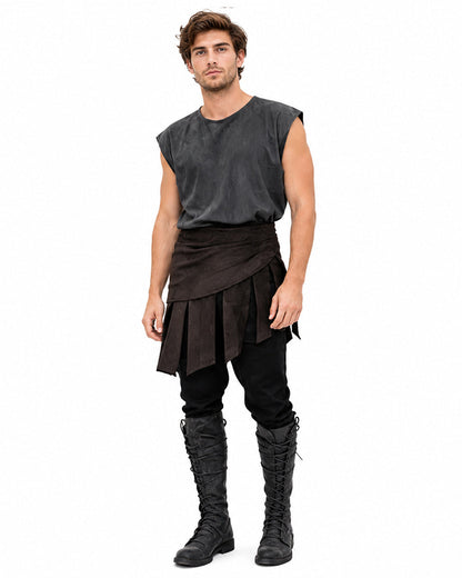 The Odyssey Costume Men's Retro Medieval Fighter Outfit Ancient Greek Warrior Suit 