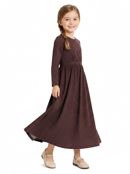 Retro Polka Dot Maxi Dress