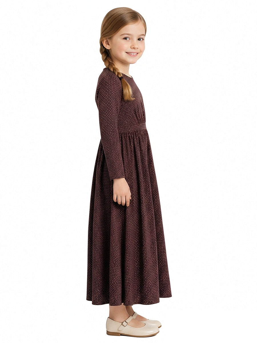 Retro Polka Dot Maxi Dress