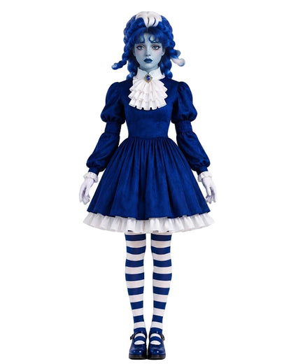  I Am Frankelda Costume Francisca Imelda Cosplay Outfit Royal Blue Doll Dress Set