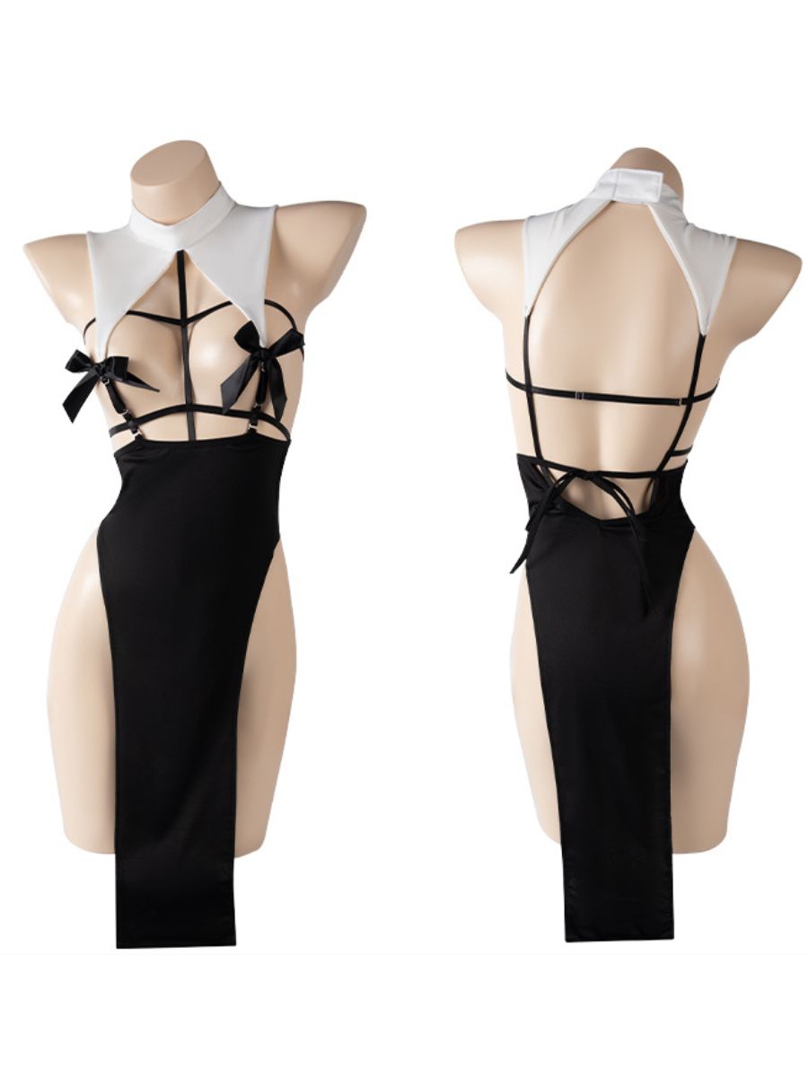 Seductive Open Chest Nun Lingerie