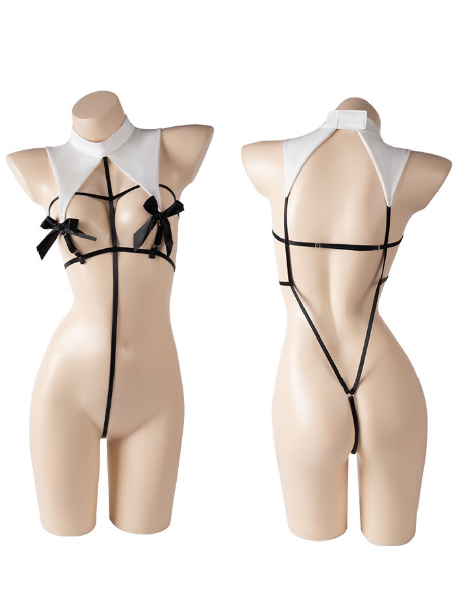 Seductive Open Chest Nun Lingerie