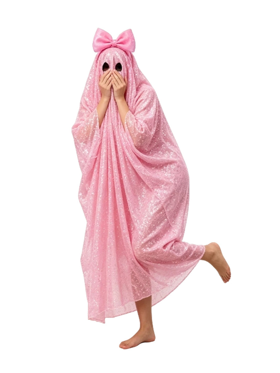 Glitter Ghost Poncho Costume