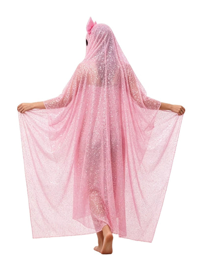 Glitter Ghost Poncho Costume