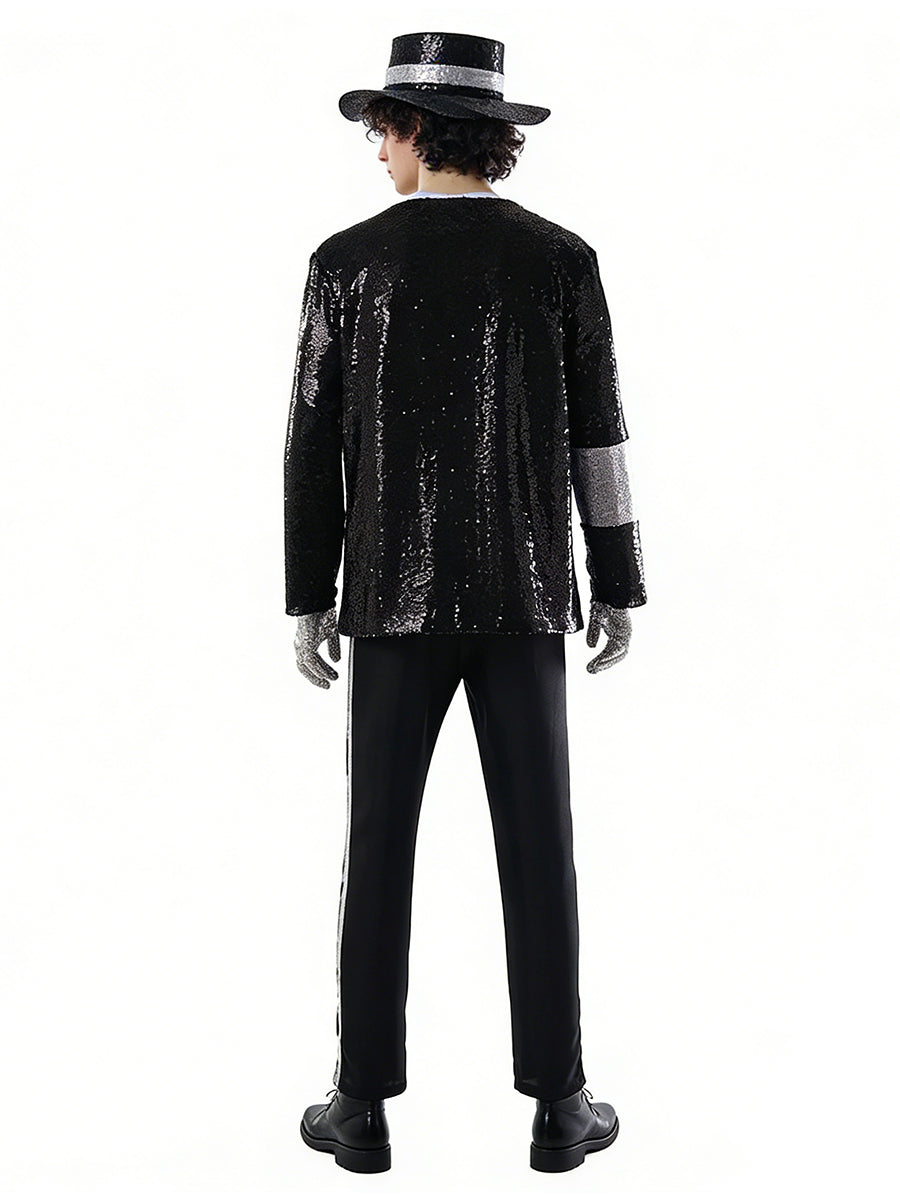 Sequin King of Pop Cosplay Costume