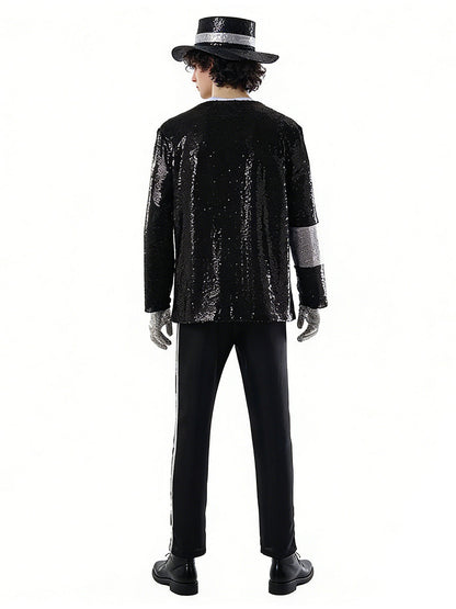 Sequin King of Pop Cosplay Costume