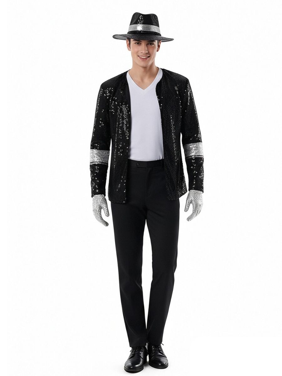 Sequin King of Pop Cosplay Costume