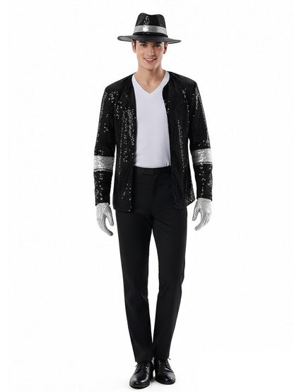 Sequin King of Pop Cosplay Costume