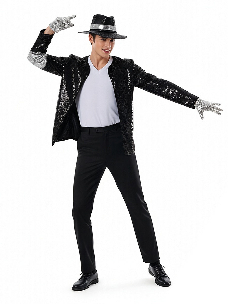 Sequin King of Pop Cosplay Costume
