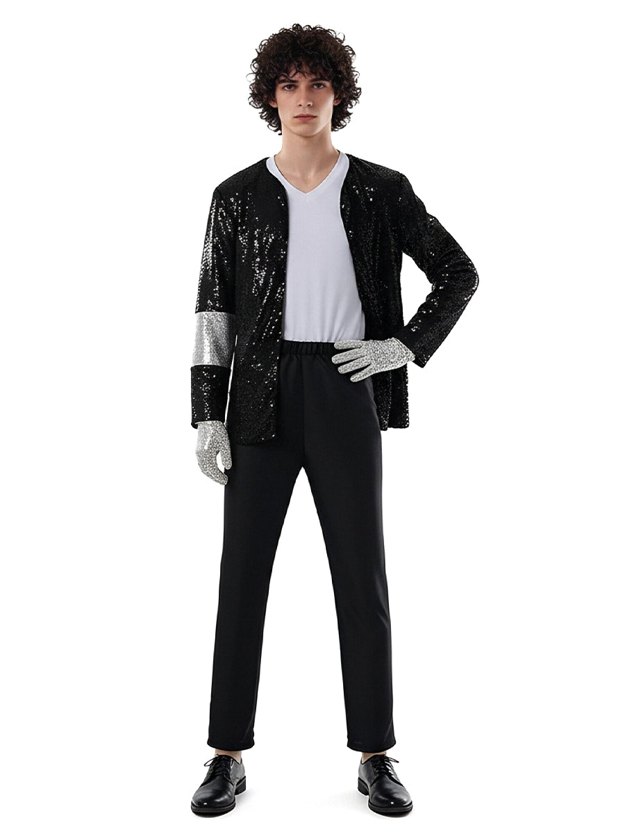 Michael Jackson Costume King of Pop Sequin Jacket and Pants with Hat