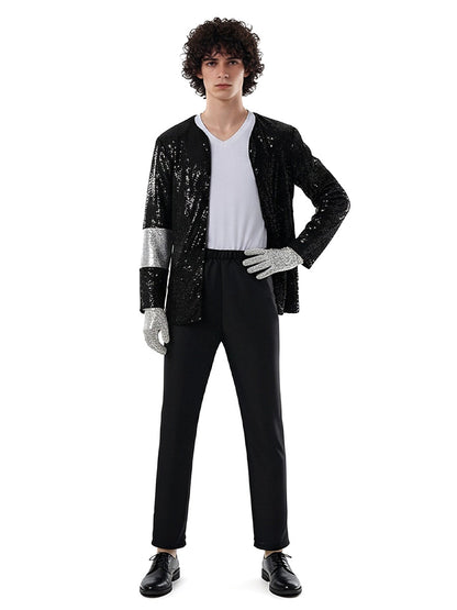 Michael Jackson Costume King of Pop Sequin Jacket and Pants with Hat