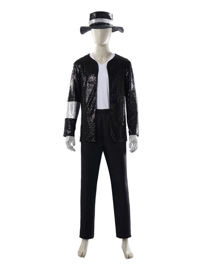 Sequin King of Pop Cosplay Costume