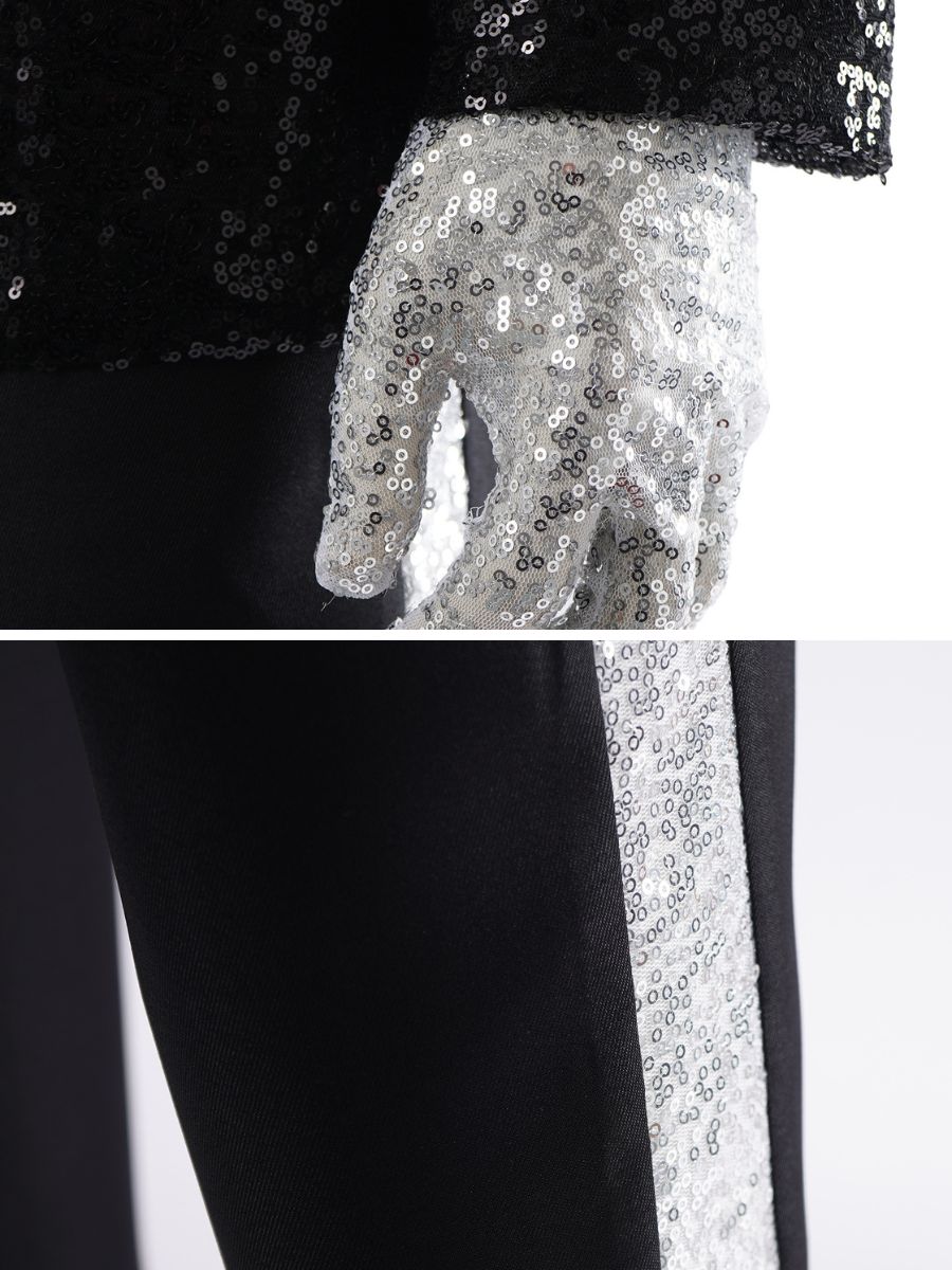 Sequin King of Pop Cosplay Costume