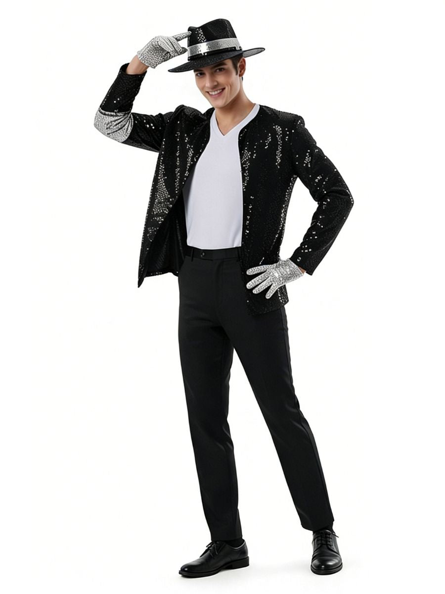 Michael Jackson Costume King of Pop Sequin Jacket and Pants with Hat