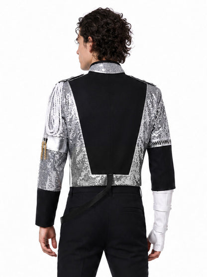 Sequin Pop Star Military Jacket