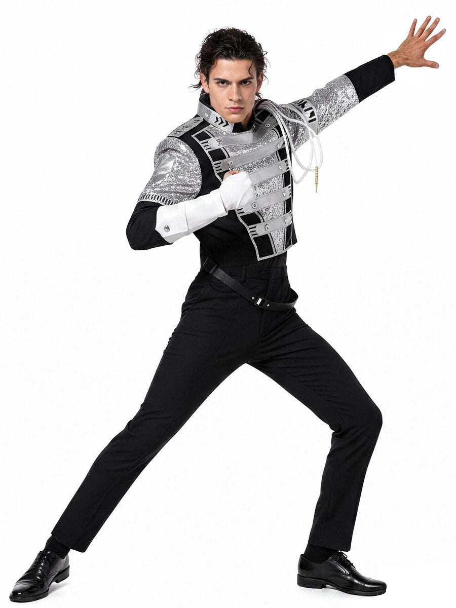 Sequin Pop Star Military Jacket