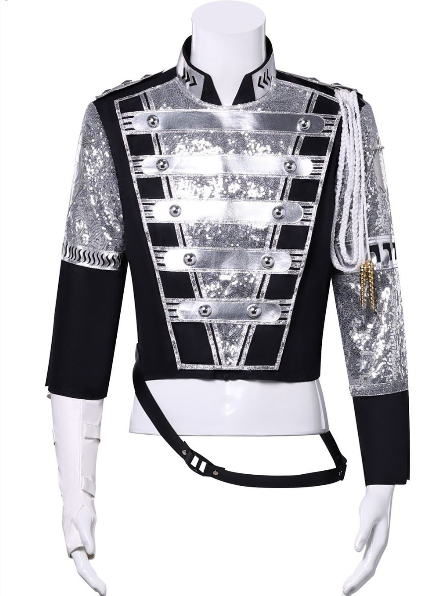 Sequin Pop Star Military Jacket