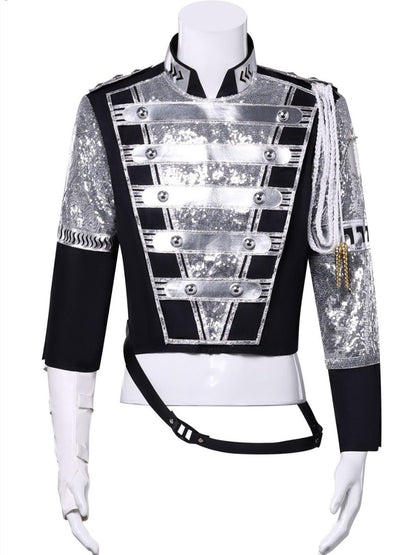 Sequin Pop Star Military Jacket