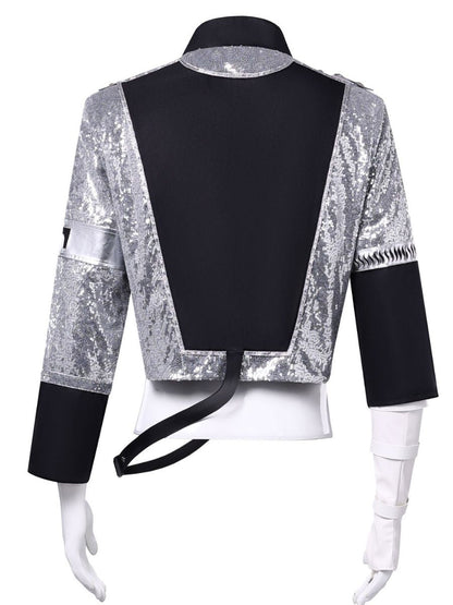 Sequin Pop Star Military Jacket