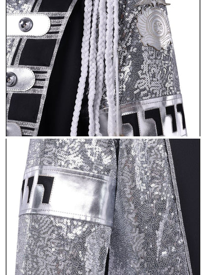 Sequin Pop Star Military Jacket