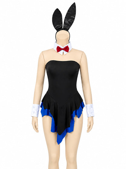Sexy Bunny Strapless Peplum Bodysuit