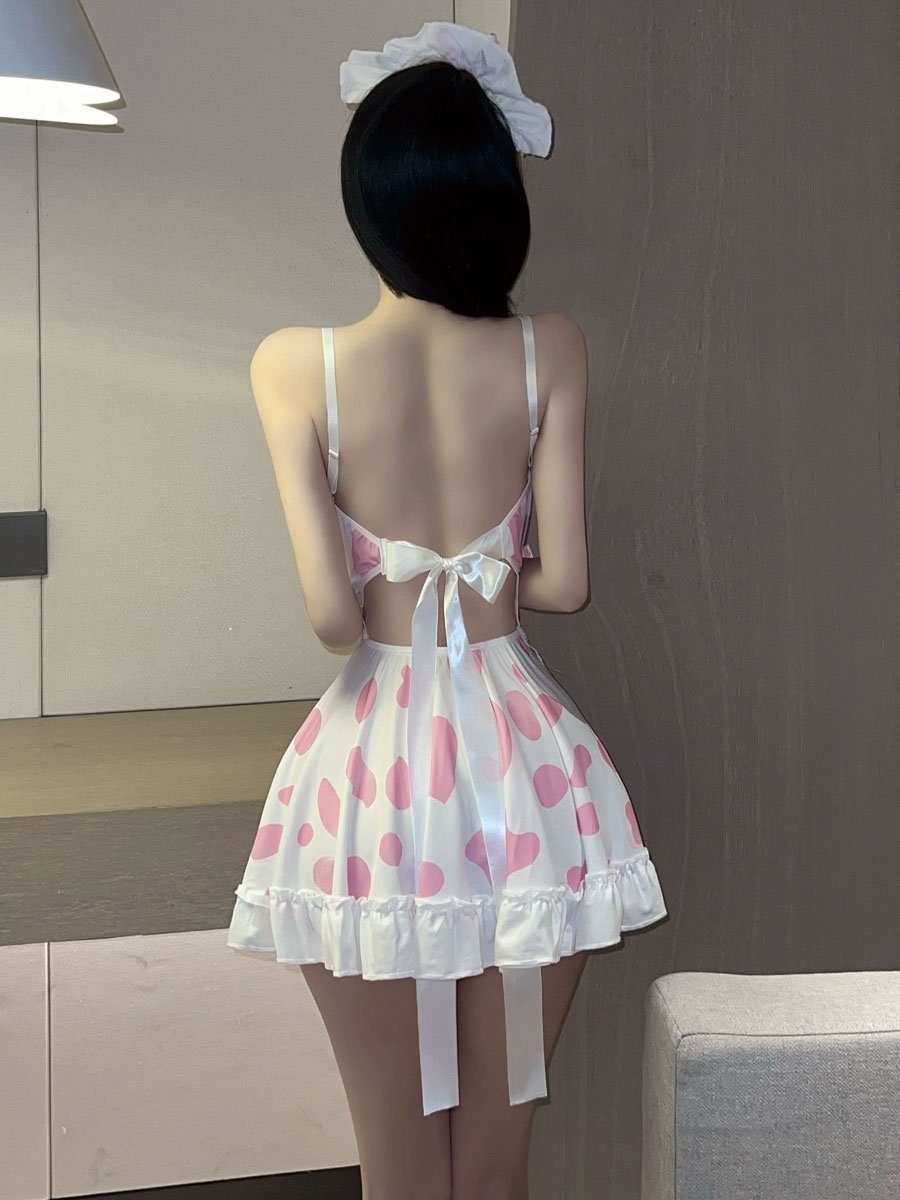 Cow Print Maid Cosplay Lingerie