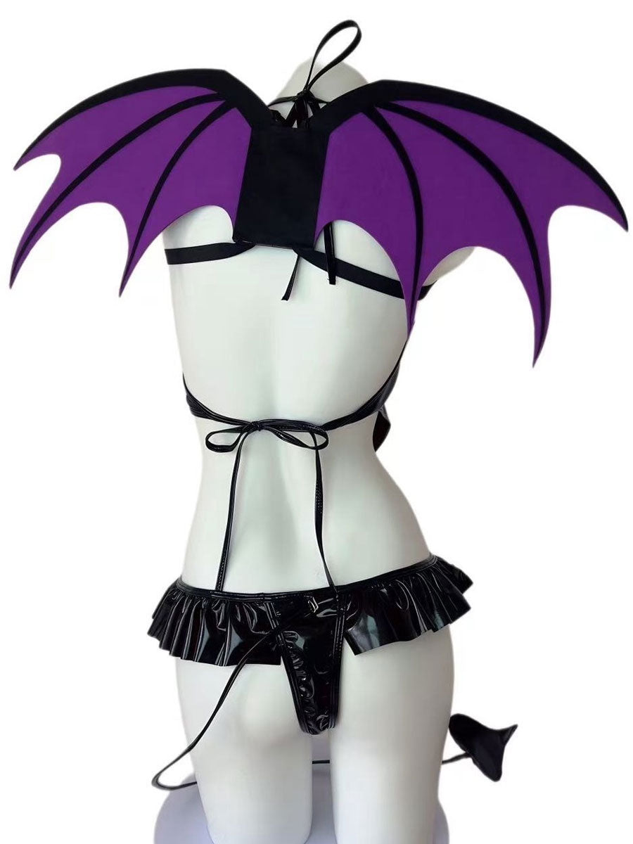 Sexy Devil Costume w/ Bat Wings