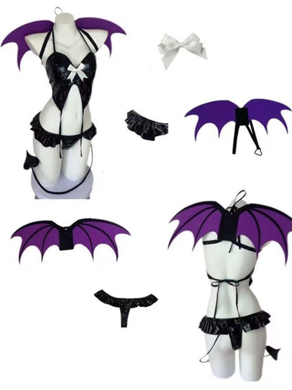 Sexy Devil Costume w/ Bat Wings