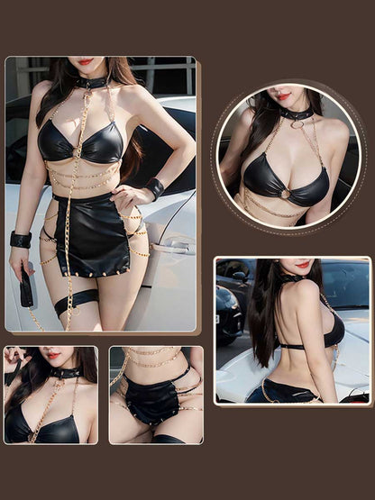 Wet Look Devil Cosplay Lingerie