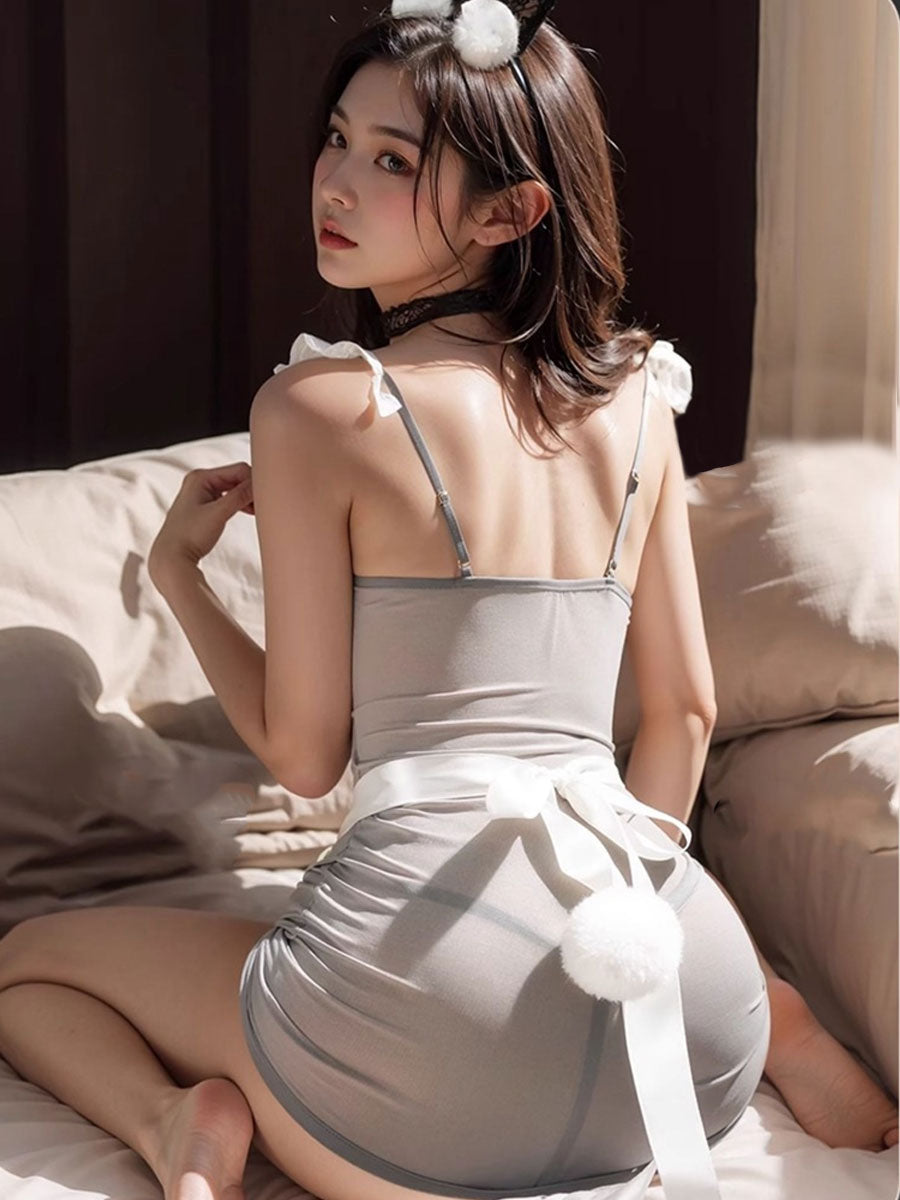 Sheer Bunny Maid Cosplay Lingerie